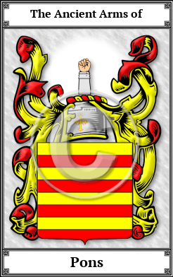 Pons Family Crest Download (JPG) Book Plated - 300 DPI