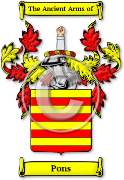 Pons Family Crest Download (jpg) Legacy Series - 150 DPI