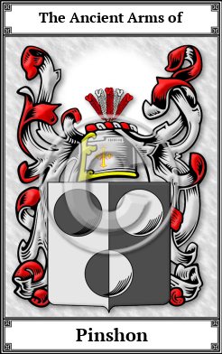 Pinshon Family Crest Download (JPG)  Book Plated - 150 DPI