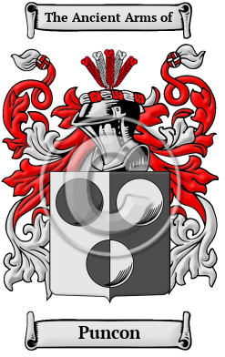 Puncon Family Crest/Coat of Arms