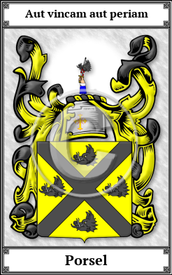Porsel Family Crest Download (JPG) Book Plated - 300 DPI