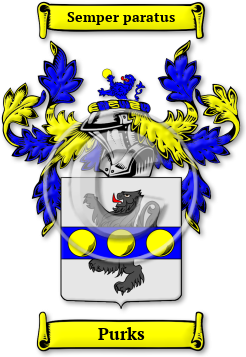 Purks Family Crest Download (jpg) Legacy Series - 150 DPI
