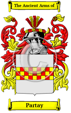 Partay Family Crest/Coat of Arms
