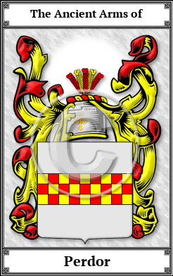 Perdor Family Crest Download (JPG)  Book Plated - 150 DPI