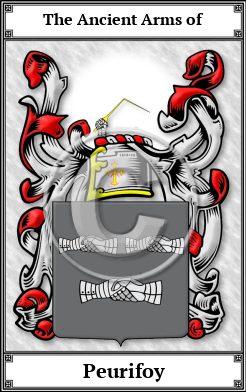 Peurifoy Family Crest Download (JPG) Book Plated - 600 DPI