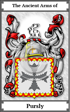 Pursly Family Crest Download (JPG)  Book Plated - 150 DPI