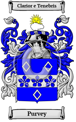 Purvey Family Crest Download (jpg) Heritage Series - 150 DPI