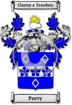 Purvy Family Crest Download (JPG) Legacy Series - 600 DPI