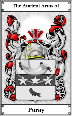 Puray Family Crest Download (JPG)  Book Plated - 150 DPI