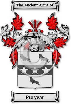 Puryear Family Crest Download (jpg) Legacy Series - 150 DPI
