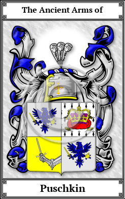 Puschkin Family Crest Download (JPG)  Book Plated - 150 DPI