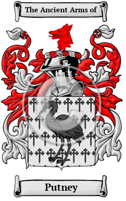 Putney Family Crest Download (JPG) Heritage Series - 600 DPI