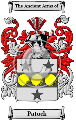 Patock Family Crest/Coat of Arms