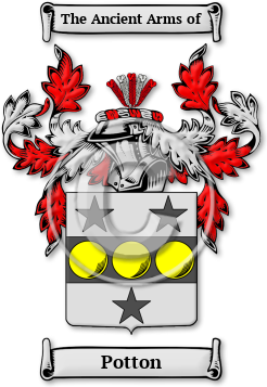 Potton Family Crest Download (jpg) Legacy Series - 150 DPI