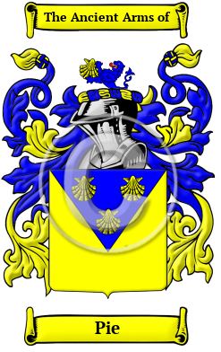 Pie Family Crest Download (JPG) Heritage Series - 600 DPI