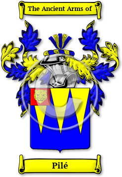 Pilé Family Crest Download (jpg) Legacy Series - 150 DPI