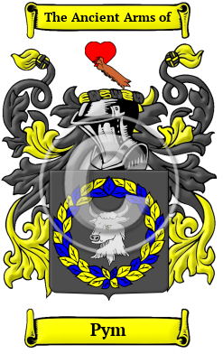 Pym Family Crest Download (jpg) Heritage Series - 150 DPI