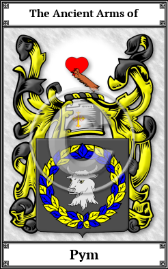 Pym Family Crest Download (JPG)  Book Plated - 150 DPI