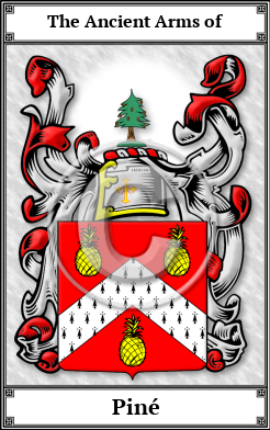 Piné Family Crest Download (JPG)  Book Plated - 150 DPI