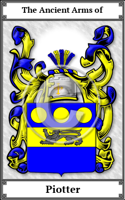 Piotter Family Crest Download (JPG)  Book Plated - 150 DPI