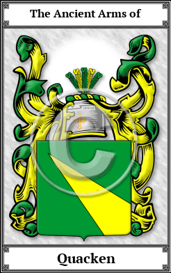 Quacken Family Crest Download (JPG)  Book Plated - 150 DPI