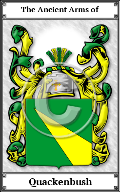 Quackenbush Family Crest Download (JPG)  Book Plated - 150 DPI