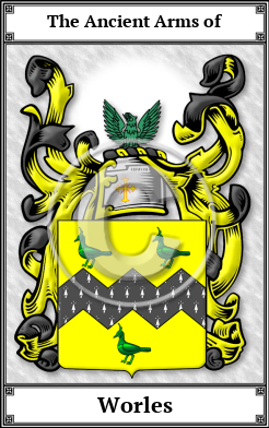 Worles Family Crest Download (JPG)  Book Plated - 150 DPI