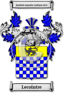 Lecointre Family Crest Download (jpg) Legacy Series - 150 DPI