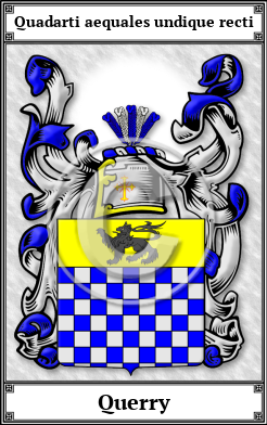 Querry Family Crest Download (JPG)  Book Plated - 150 DPI