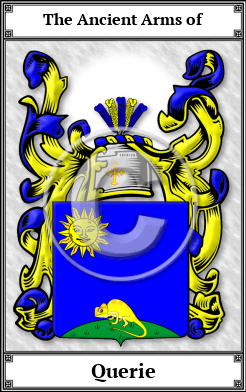 Querie Family Crest Download (JPG)  Book Plated - 150 DPI