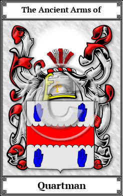 Quartman Family Crest Download (JPG) Book Plated - 600 DPI