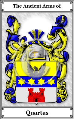 Quartas Family Crest Download (JPG)  Book Plated - 150 DPI