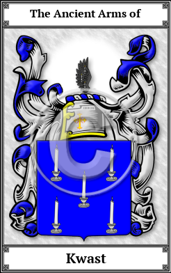 Kwast Family Crest Download (JPG) Book Plated - 600 DPI