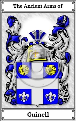 Guinell Family Crest Download (JPG)  Book Plated - 150 DPI