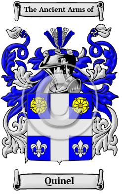Quinel Family Crest/Coat of Arms