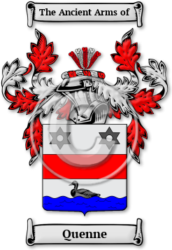 Quenne Family Crest Download (jpg) Legacy Series - 150 DPI