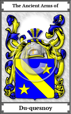Du-quesnoy Family Crest Download (JPG)  Book Plated - 150 DPI