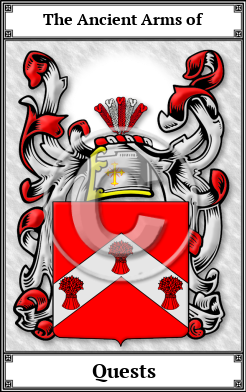 Quests Family Crest Download (JPG)  Book Plated - 150 DPI