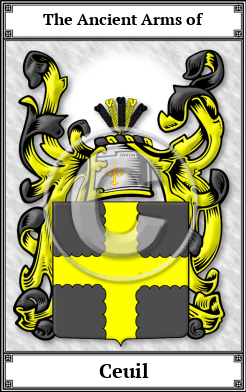 Ceuil Family Crest Download (JPG) Book Plated - 600 DPI