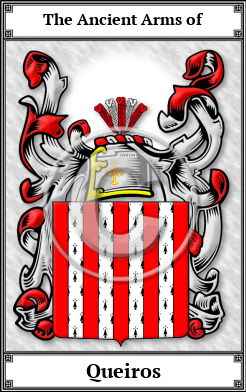 Queiros Family Crest Download (JPG)  Book Plated - 150 DPI