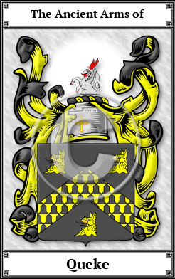 Queke Family Crest Download (JPG)  Book Plated - 150 DPI