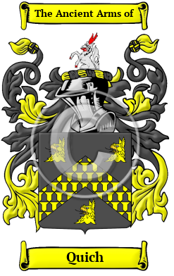 Quich Family Crest Download (JPG) Heritage Series - 600 DPI