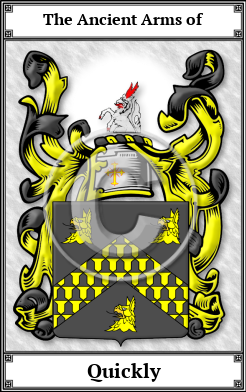 Quickly Family Crest Download (JPG)  Book Plated - 150 DPI
