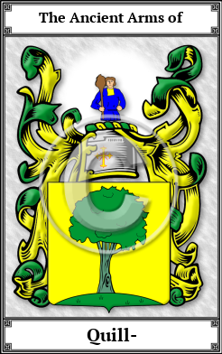 Quill- Family Crest Download (JPG)  Book Plated - 150 DPI