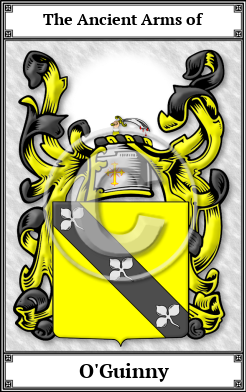 O'Guinny Family Crest Download (JPG)  Book Plated - 150 DPI