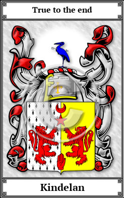 Kindelan Family Crest Download (JPG)  Book Plated - 150 DPI