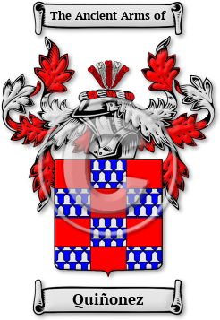 Quiñonez Family Crest Download (jpg) Legacy Series - 150 DPI