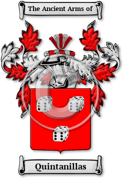 Quintanillas Family Crest Download (jpg) Legacy Series - 150 DPI