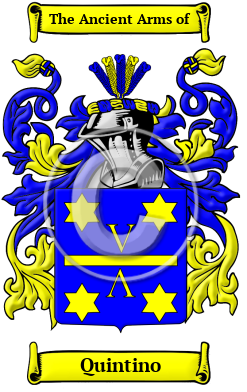 Quintino Family Crest Download (JPG) Heritage Series - 600 DPI