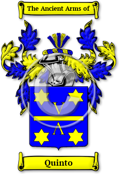 Quinto Family Crest Download (jpg) Legacy Series - 150 DPI